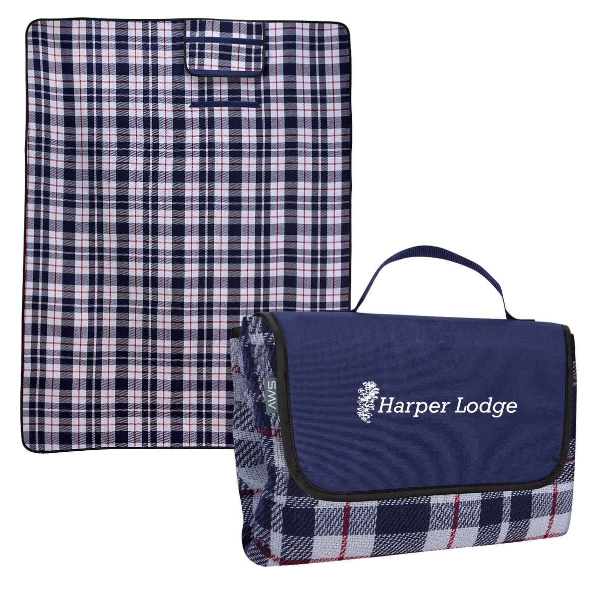 Picnic blanket unrolled to its full spread size
