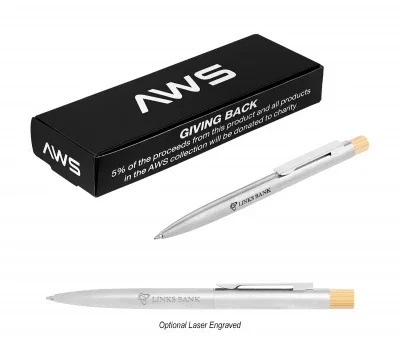 Tip and grip section of the metal writing instrument