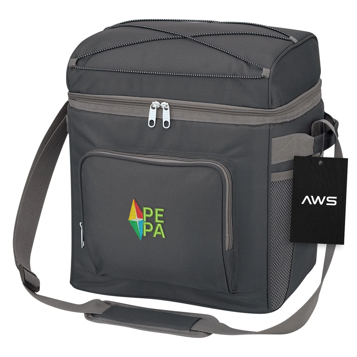 Bag packed with drinks for a tailgate