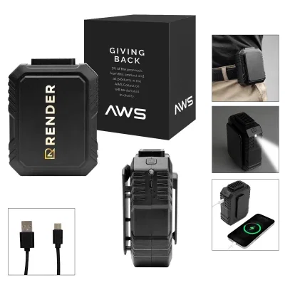 Clip-on fan and 5,000 mAh power bank in one unit