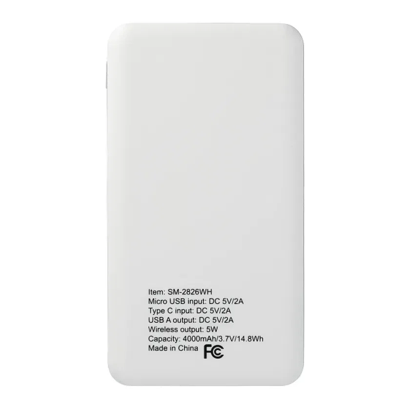Custom Axial Wireless Power Bank - 4000 mAh — view 2