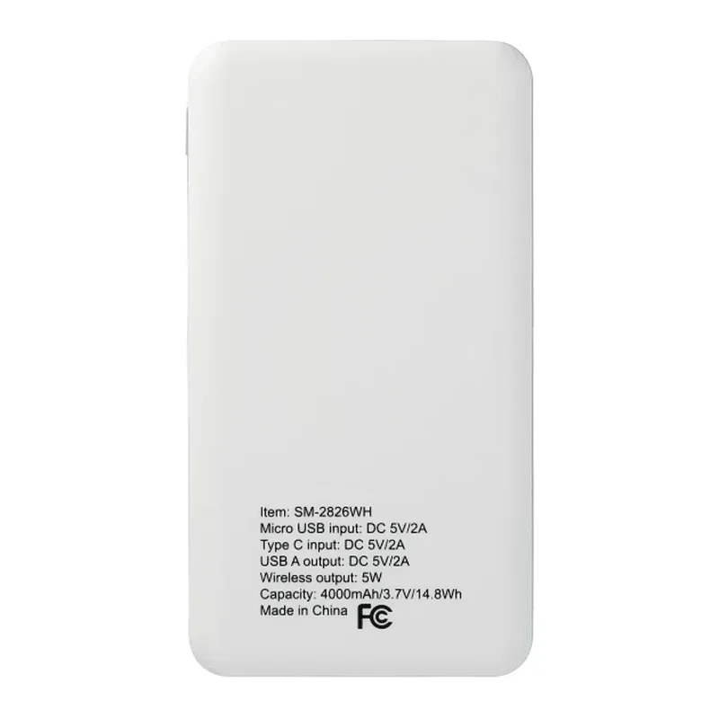 Custom Axial Wireless Power Bank - 4000 mAh — view 2