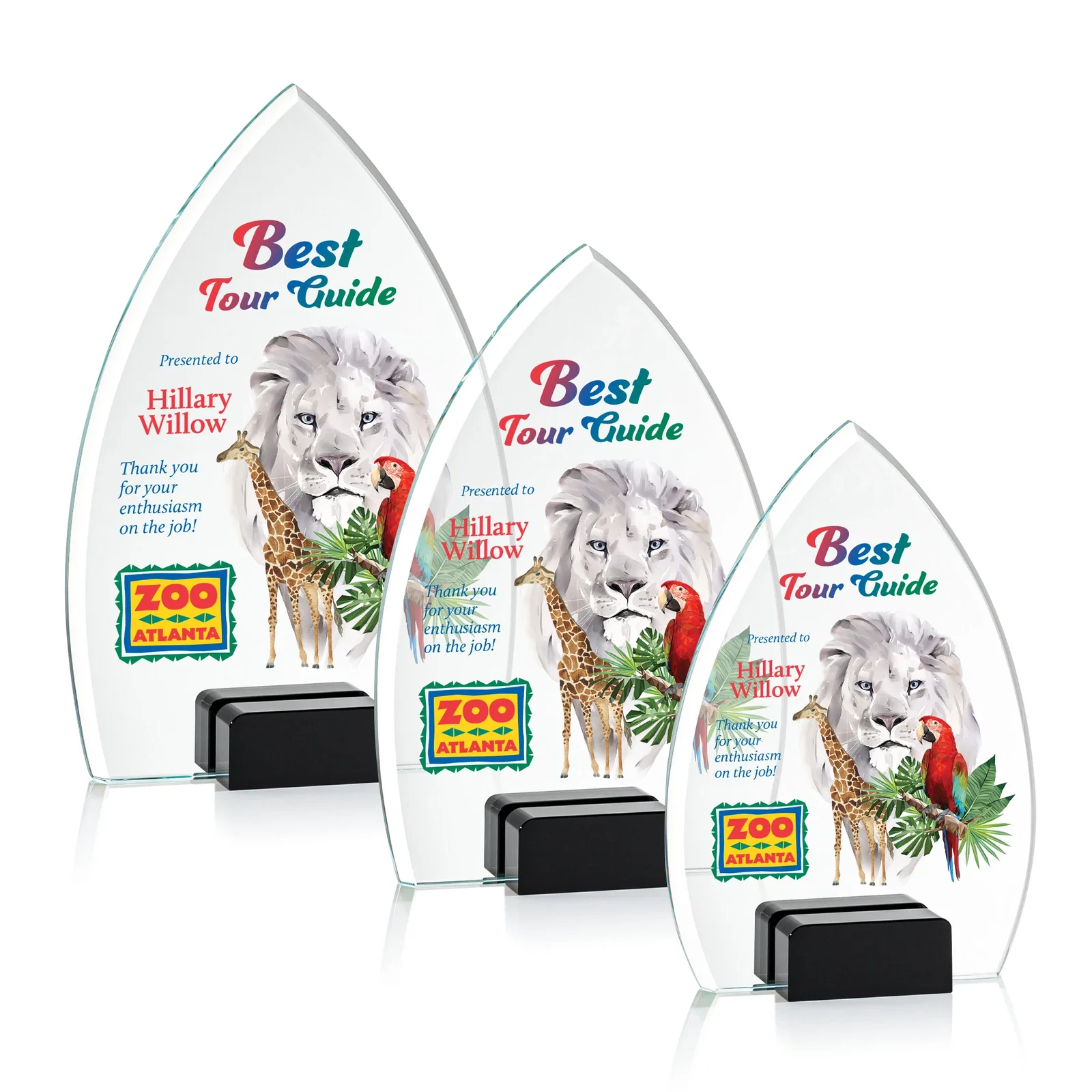 Promotional Starfire Crystal Award With Curved Peak Between Color Blocks, awards for retirement presentations
