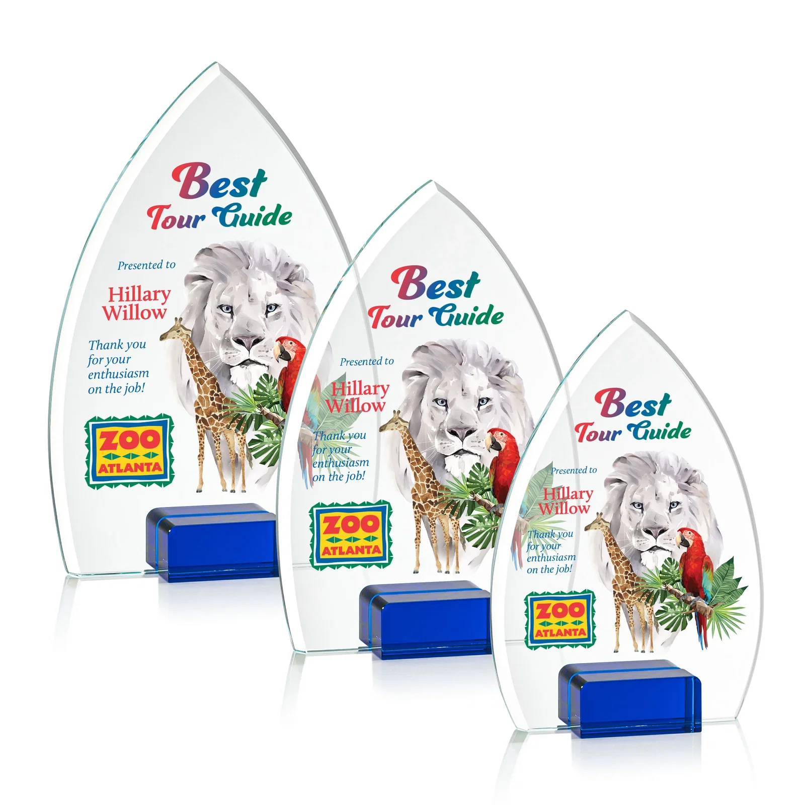 Promotional Starfire Crystal Award With Curved Peak Between Color Blocks, awards for safety achievement programs