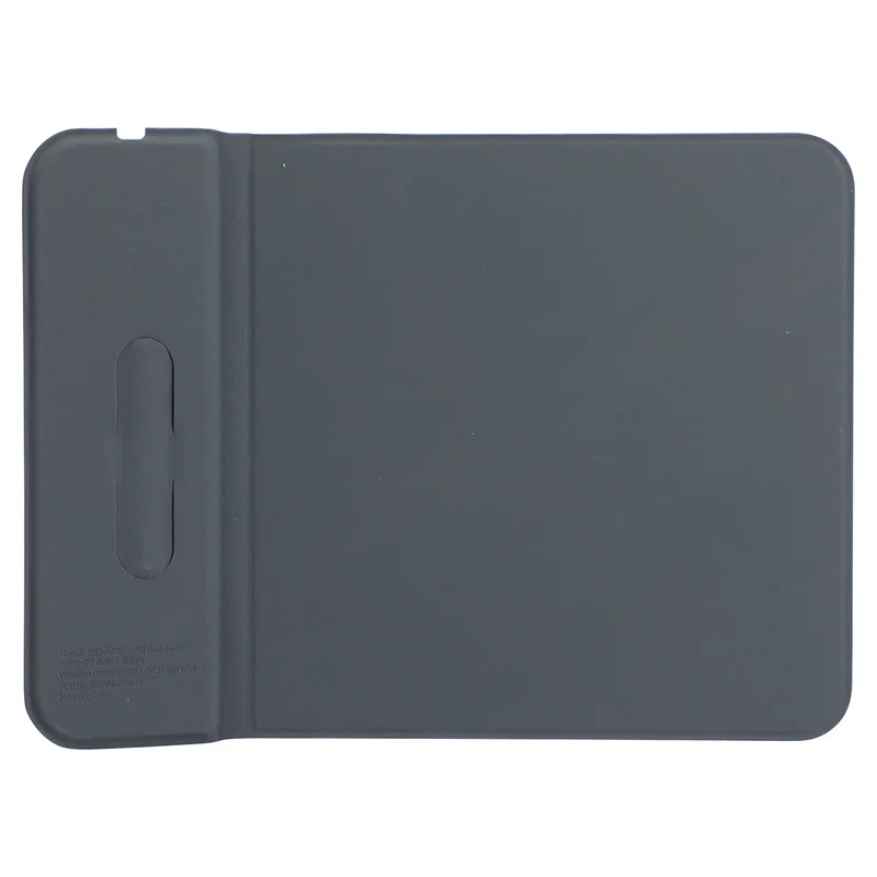 Promotional Azure 15W kickstand charging mouse pad, angled view of custom branded wireless pad