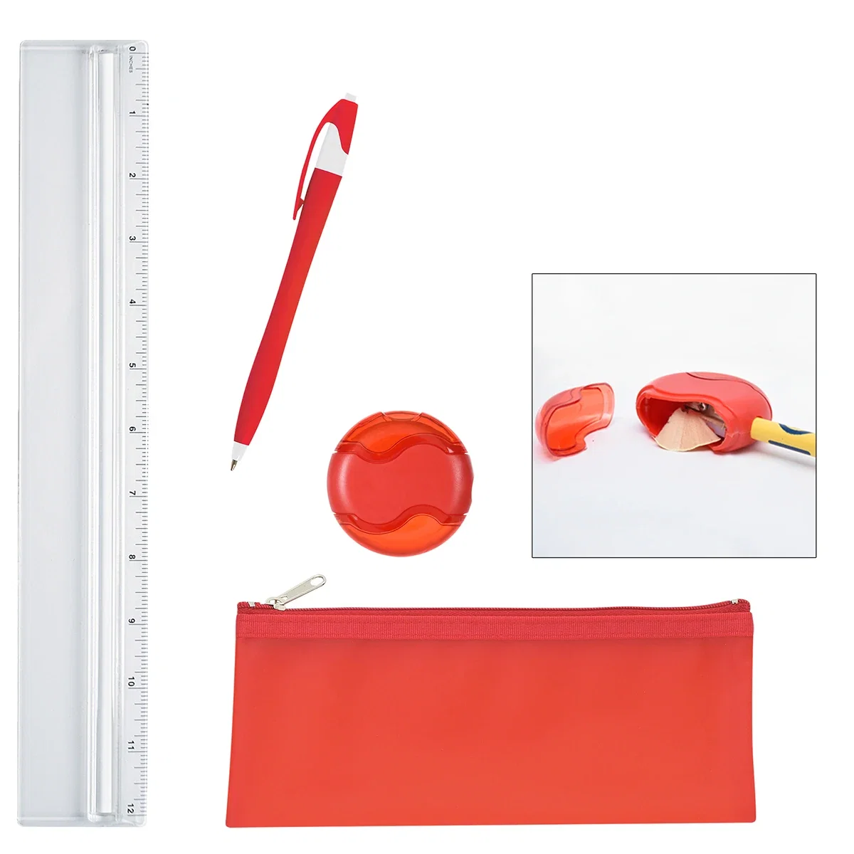 Every item in the essentials kit laid out flat