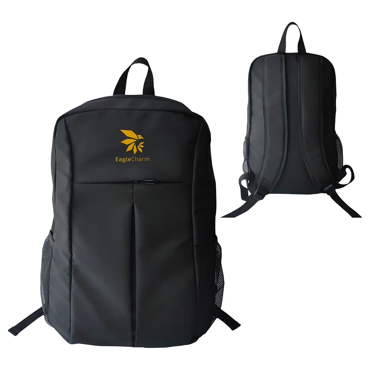 Custom Backstreet Urban Backpack, front view of the branded backpack