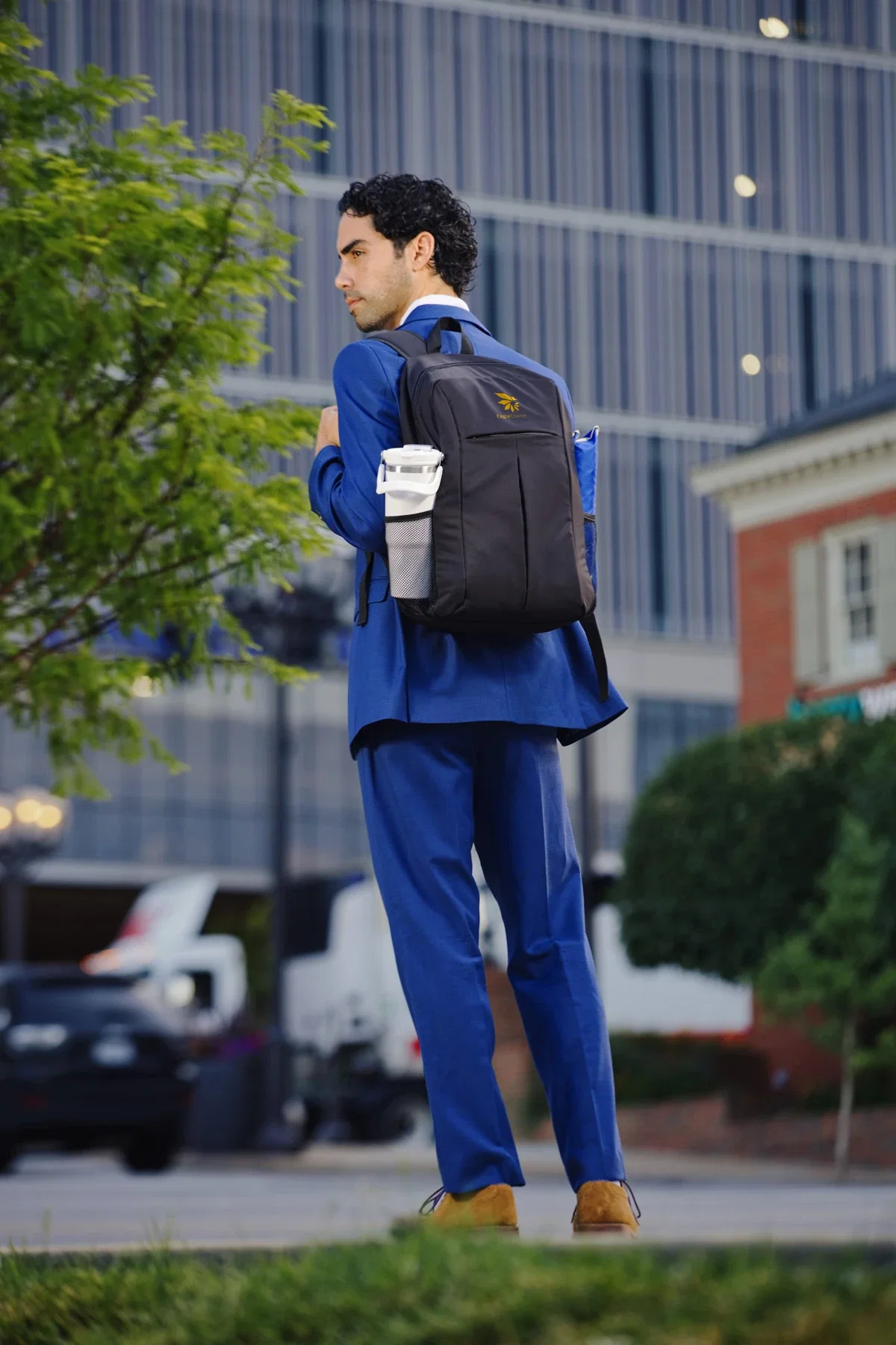 Side profile of the custom Backstreet Urban Backpack