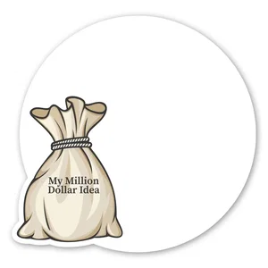 Shopping Bag Shaped Idea Generator Magnet, 4.47" x 4.41", Full-Color Imprint