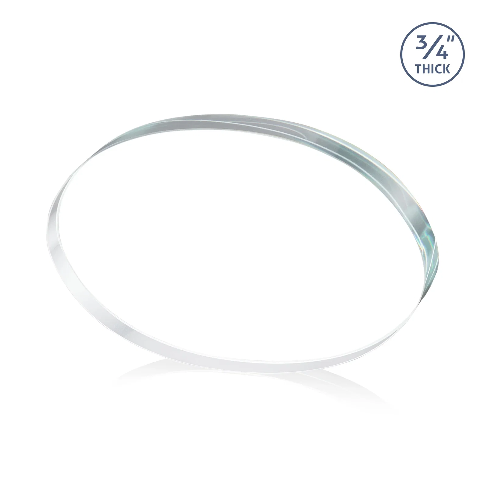Custom printed Starfire Crystal Oval Award in Five Colors, 0.75in Thick, desk awards for service anniversary gifts
