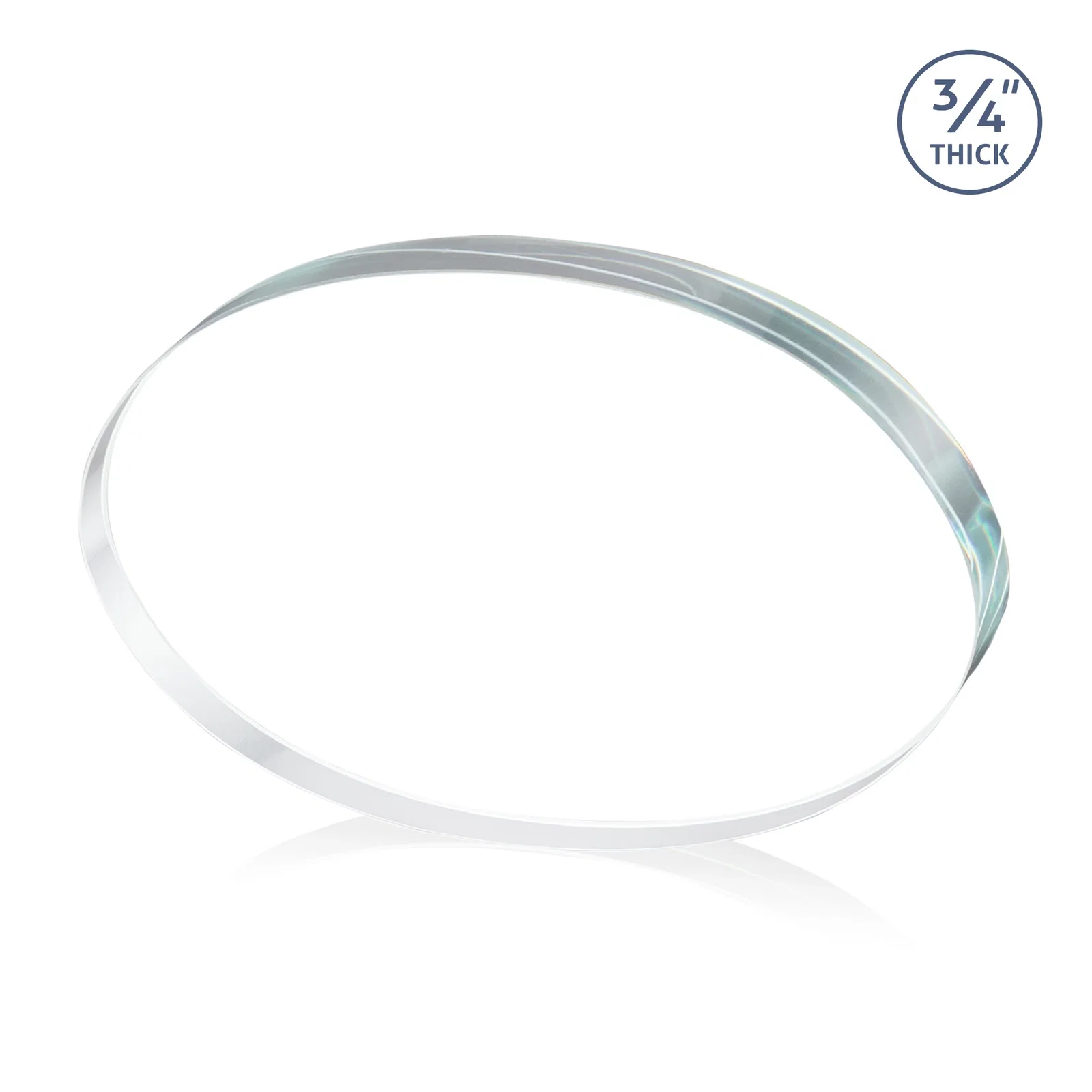 Custom printed Starfire Crystal Oval Award in Five Colors, 0.75in Thick, desk awards for sales achievement awards