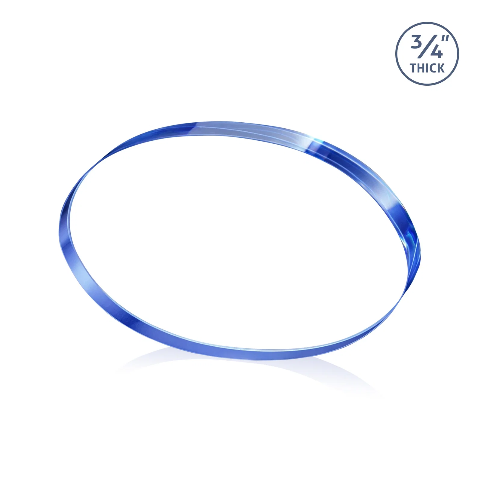 Custom printed Starfire Crystal Oval Award in Five Colors, 0.75in Thick, desk awards for company anniversary events