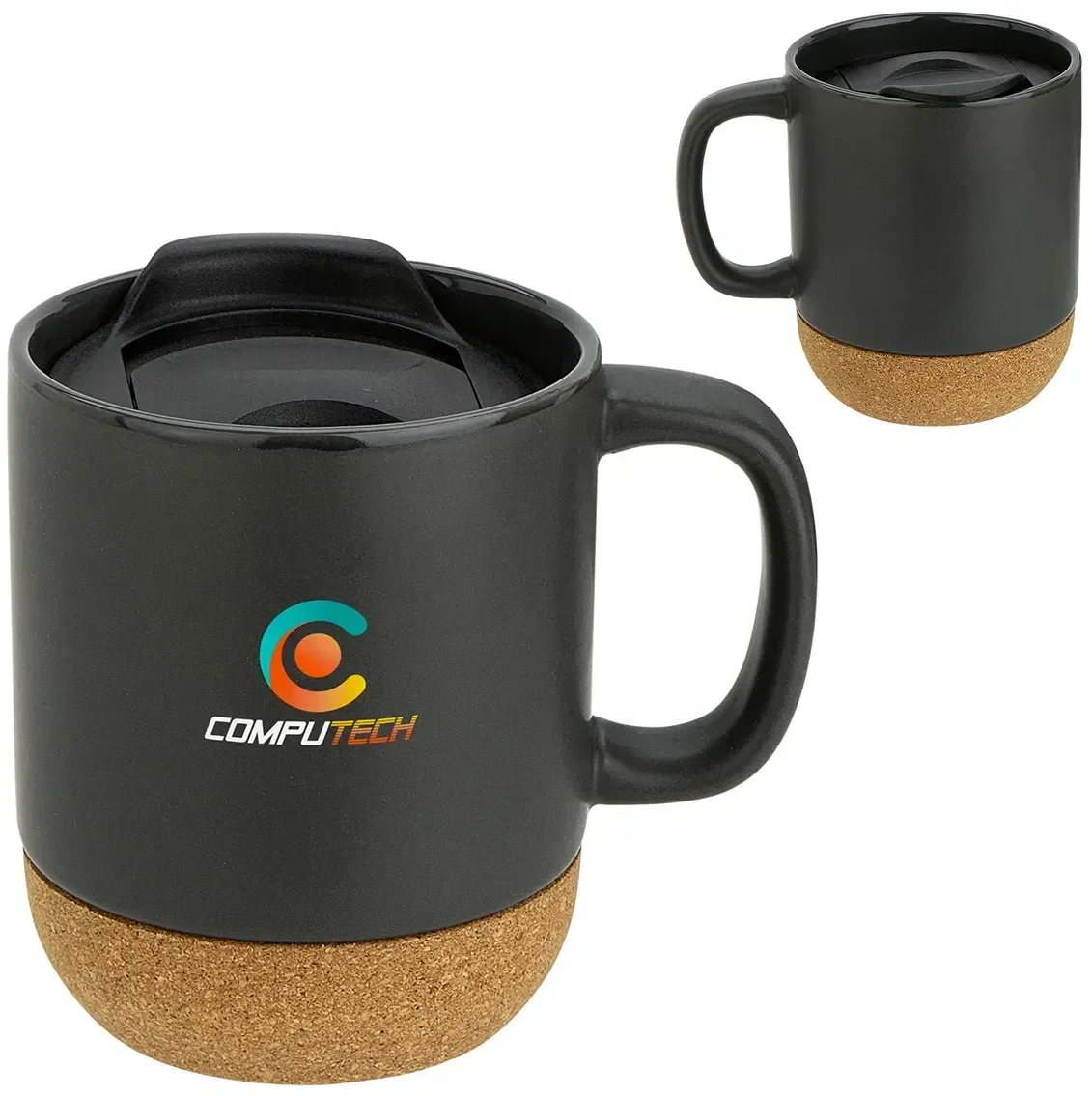 Promotional Balsamo 12 oz ceramic mug top view of the branded drinkware
