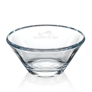 Lead Free Crystalline Bowl with Thick Beveled Rim