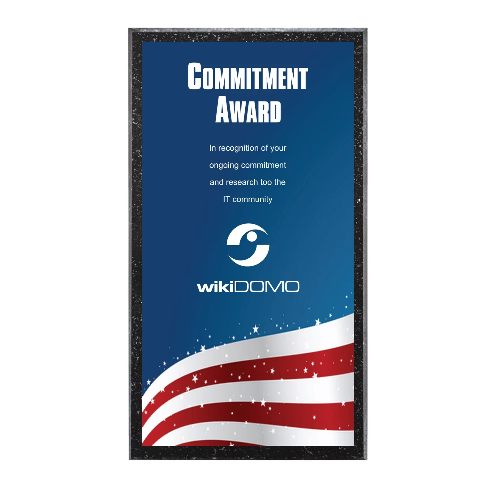 Custom Genuine Granite Wall Plaque With Sublimated Plate In Black Or White, marble for sales achievement awards
