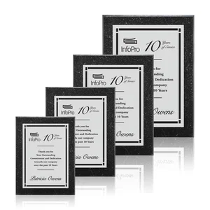 Granite Wall Plaque with a Laser-Engraved Metal Plate