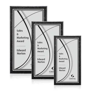 Genuine Granite Wall Plaque With Silver-Toned Plate