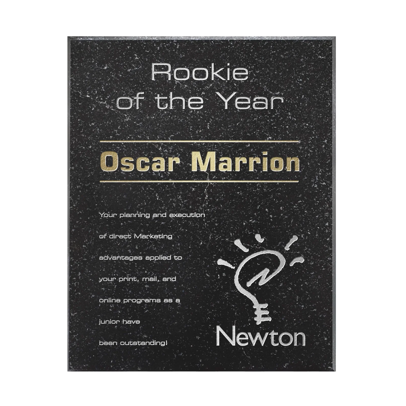 Custom Genuine Granite Wall Plaque Cut From Solid Stone, Not Cast, marble for sales achievement awards