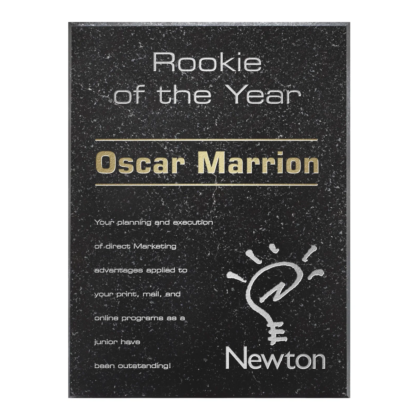 Custom Genuine Granite Wall Plaque Cut From Solid Stone, Not Cast, marble for retirement presentations