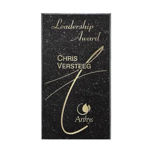 Tall narrow genuine granite wall plaque