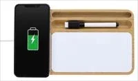 Bamboo 10W Wireless Charging Base with Dry Erase Board — view 2