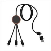 Bamboo 5-in-1 Charging Cable with Light-Up Logo — view 3