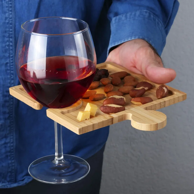 6-in-1 Bamboo Puzzle Cheese Board Set — view 3