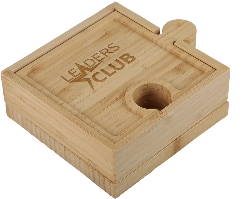 6-in-1 Bamboo Puzzle Cheese Board Set — view 4