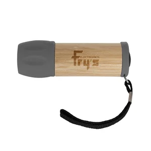 Bamboo 9 LED Flashlight, 3.82" L x 1.3" Dia, Laser Engraved