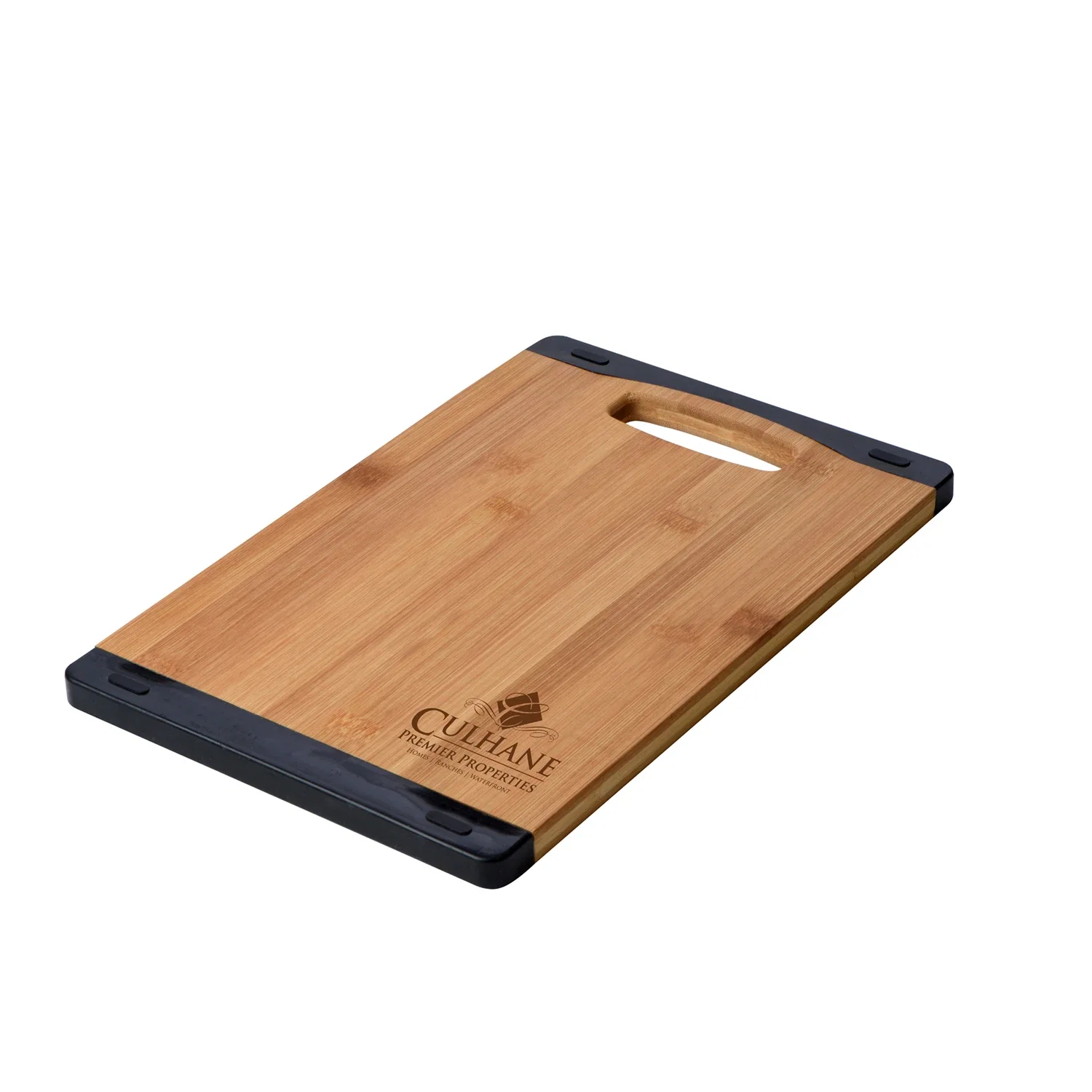 Bamboo and Silicone Cutting Board — Black — view 2