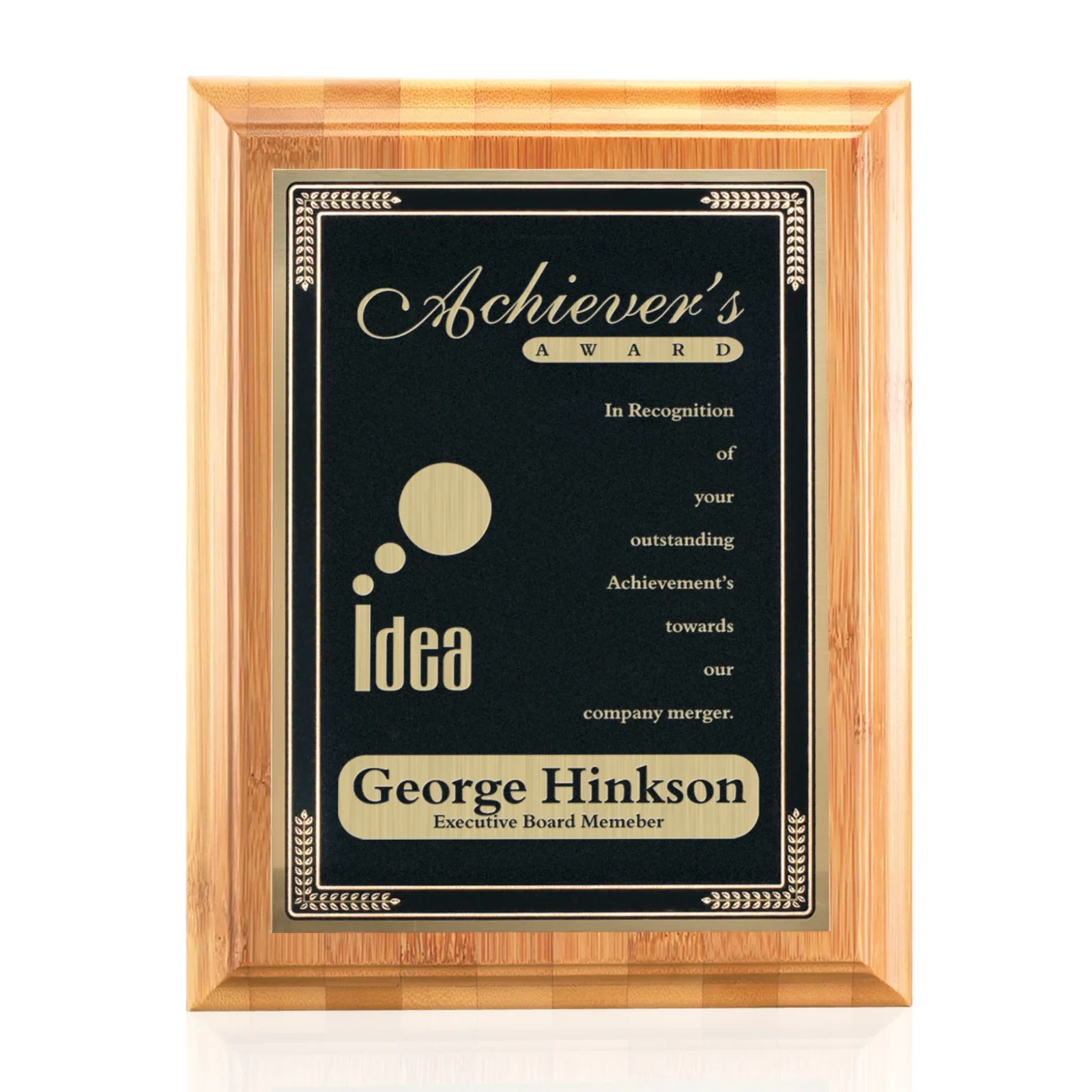 Personalized Bamboo/Cardinal Plaque for service anniversary gifts