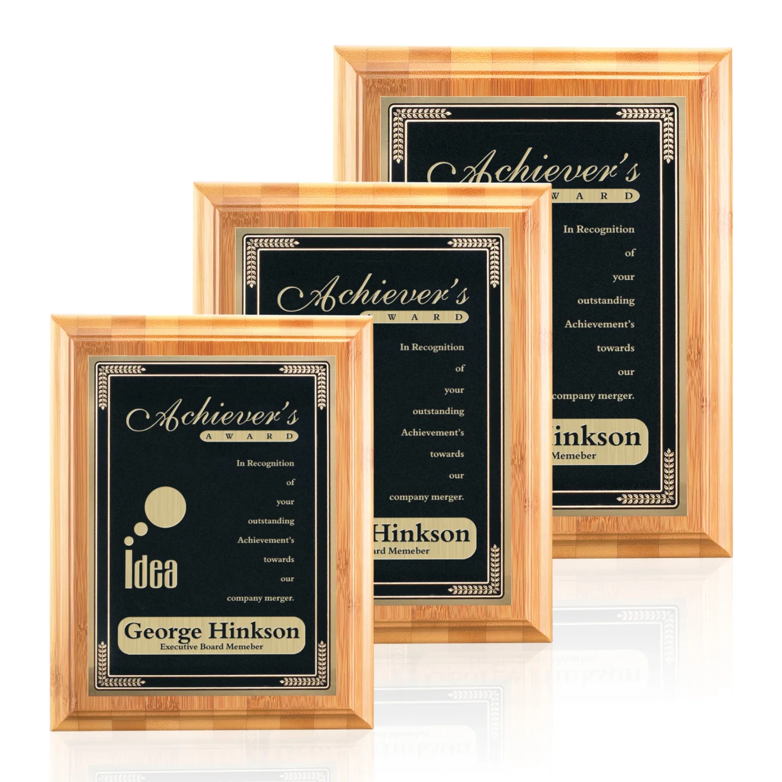 Personalized Bamboo/Cardinal Plaque for graduation ceremonies