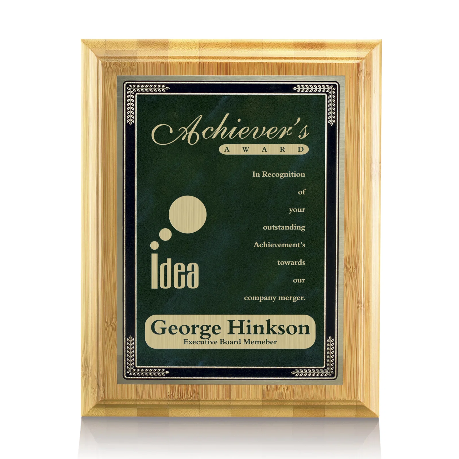 Custom Bamboo/Cardinal Plaque for donor appreciation