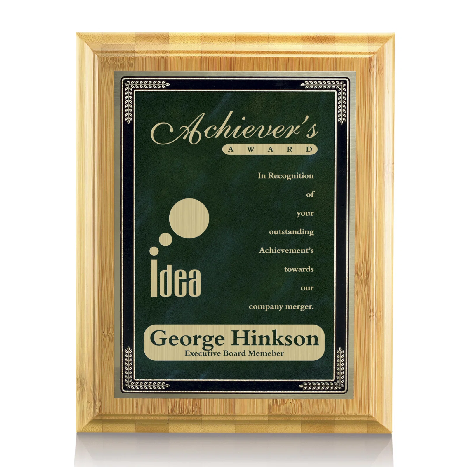 Custom Bamboo/Cardinal Plaque for graduation ceremonies