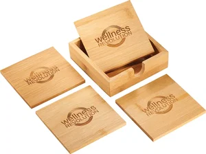 Bamboo Coaster Set (5 Piece)