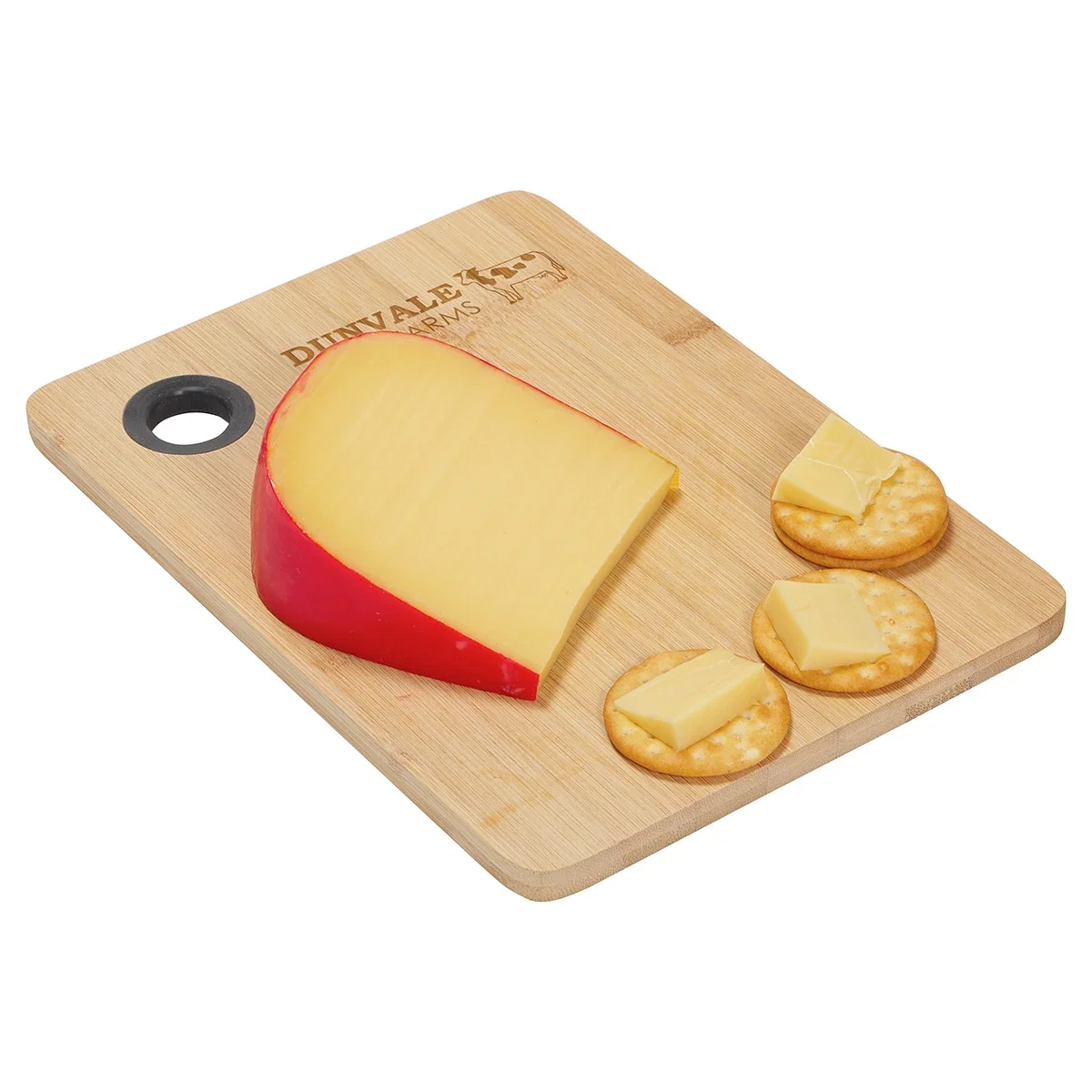 Bamboo Cutting Board in use slicing vegetables, lifestyle shot