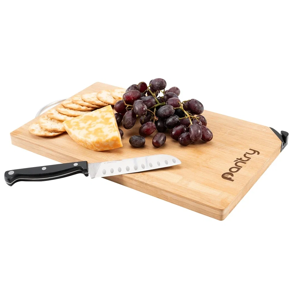 Bamboo Cutting Board w/Knife Sharpener — Bamboo — view 2