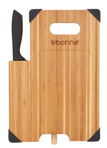 Bamboo Cutting Board with Knife Set