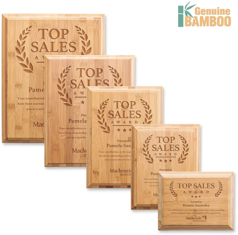 Bamboo Engraved Plaque — view 2