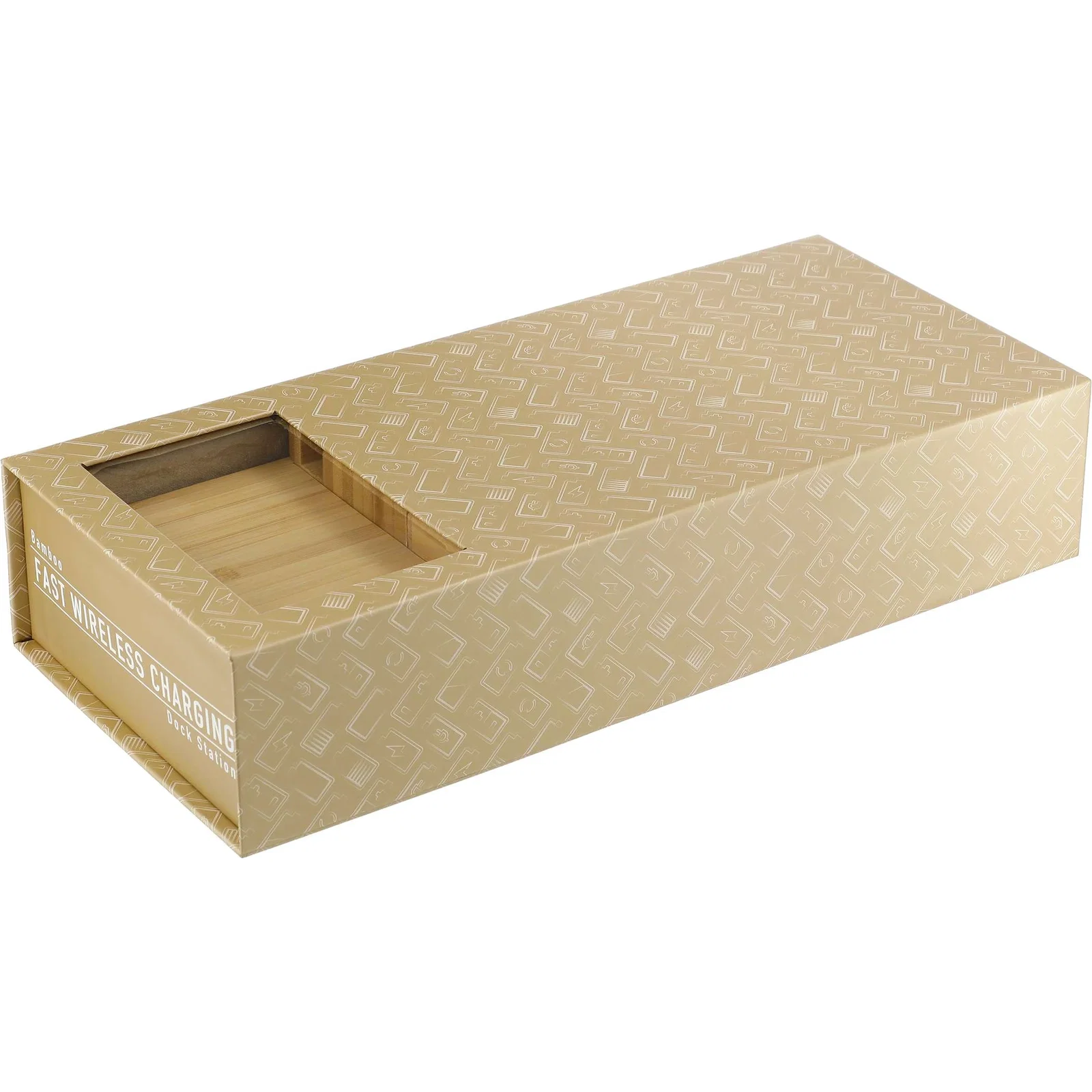 Custom Bamboo Wireless Charging Dock Station — view 15