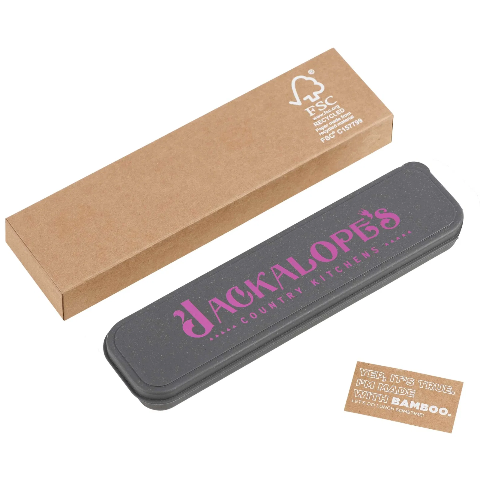 Custom Eco-Friendly Bamboo Cutlery Set — view 23