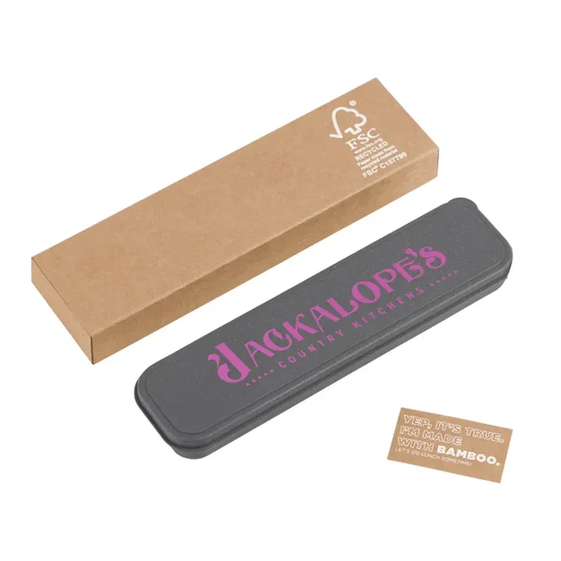 Custom Eco-Friendly Bamboo Cutlery Set — view 6
