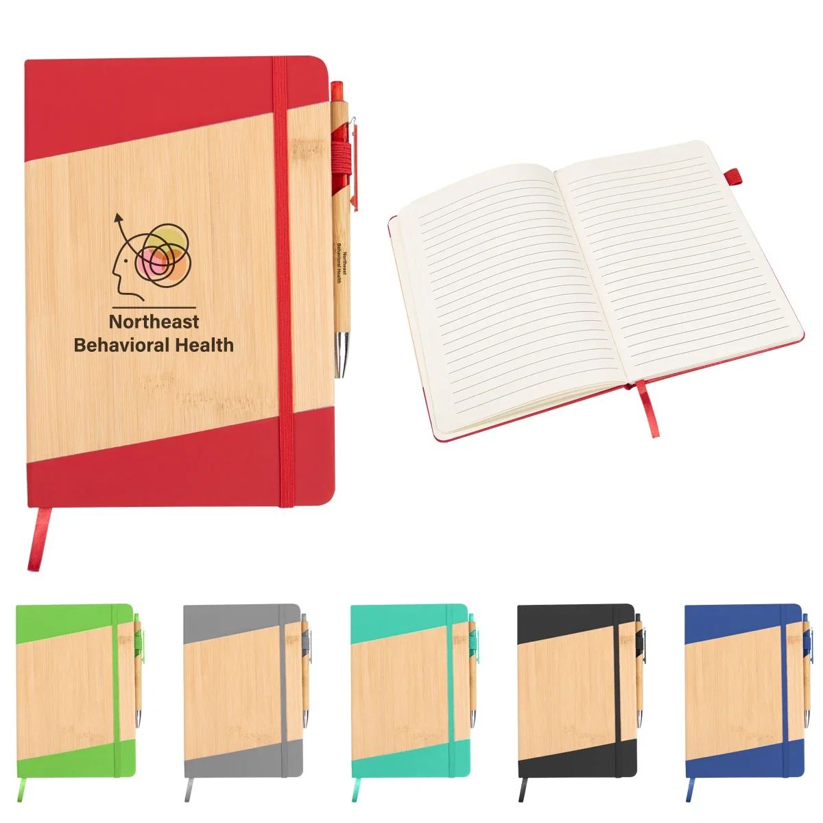 Black notebook shown closed from the front