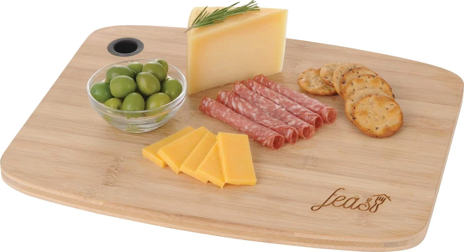 Bamboo Large Cutting Board with Silicone Grip — view 10