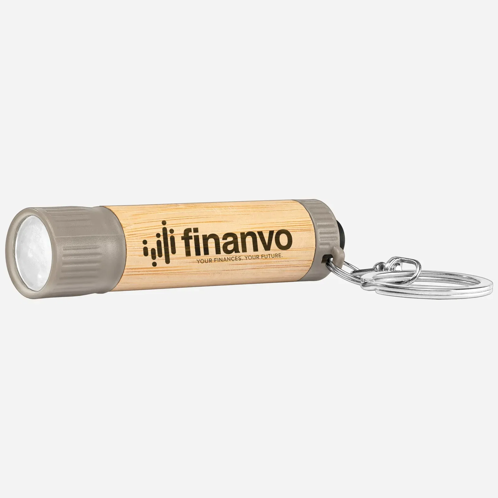 Bamboo LED Flashlight with Keyring — view 3