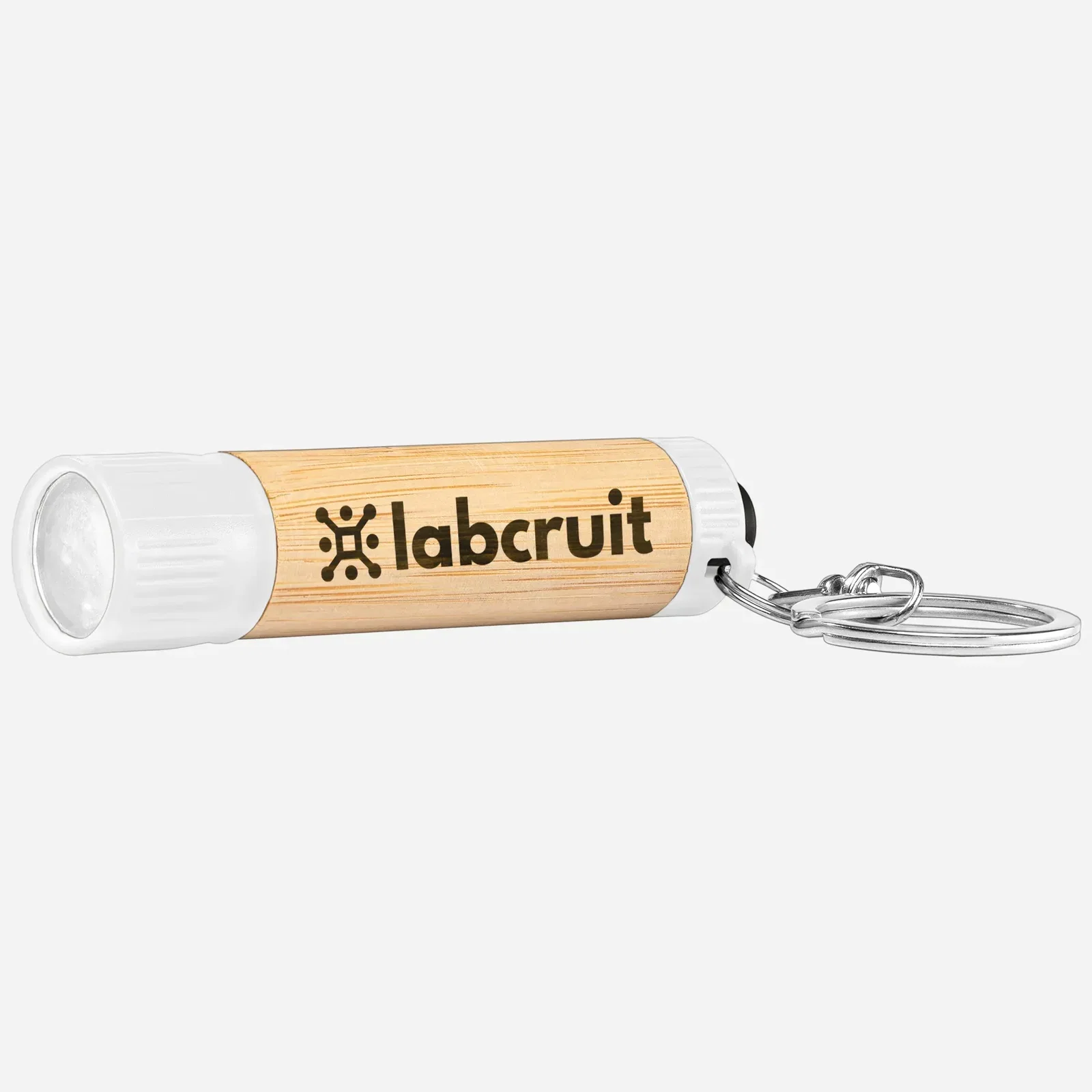 Bamboo LED Flashlight with Keyring — view 5