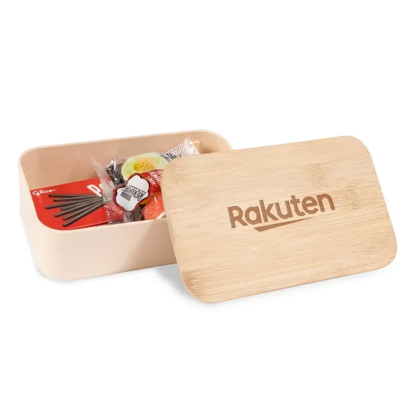 Bamboo Lid Bento Box Candy And Snacks Gift Set — view 2
