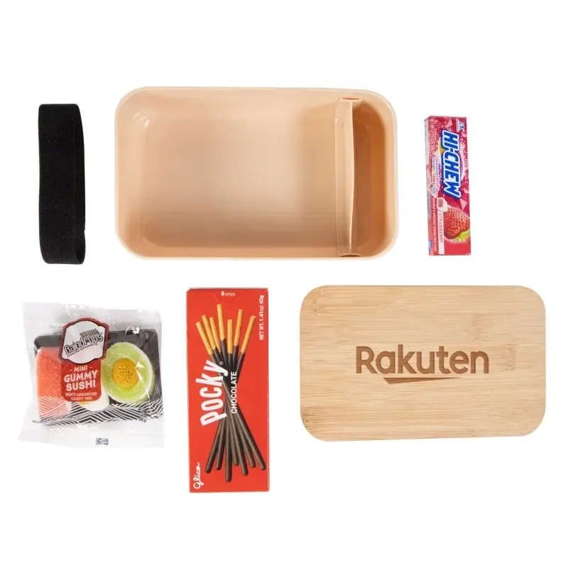 Bamboo Lid Bento Box Candy And Snacks Gift Set — view 4