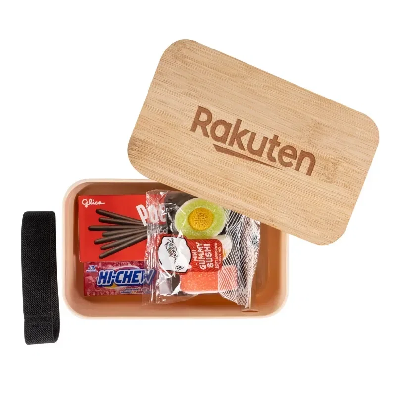 Bamboo Lid Bento Box Candy And Snacks Gift Set — view 5