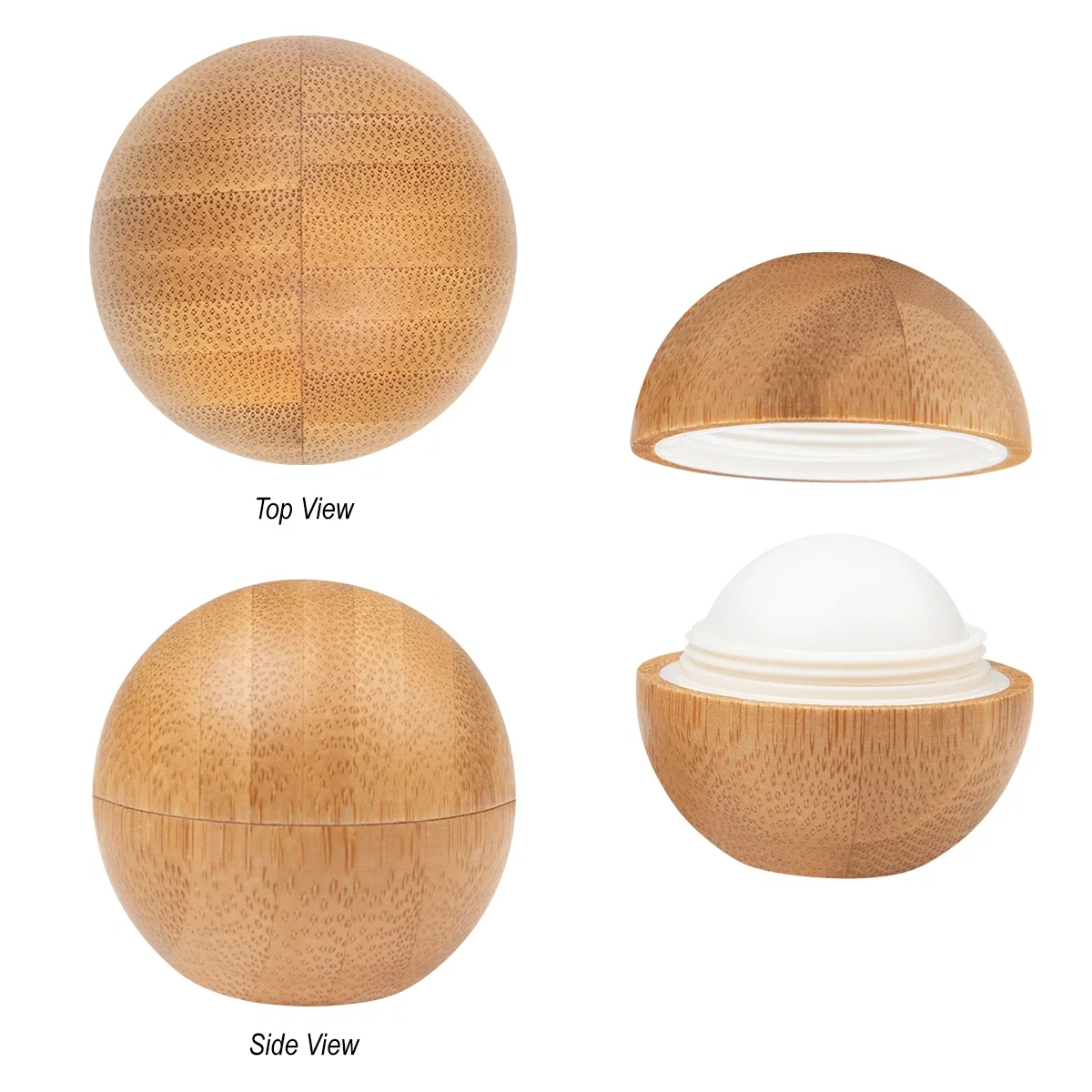 Twist open top revealing the moisturizer inside the sphere